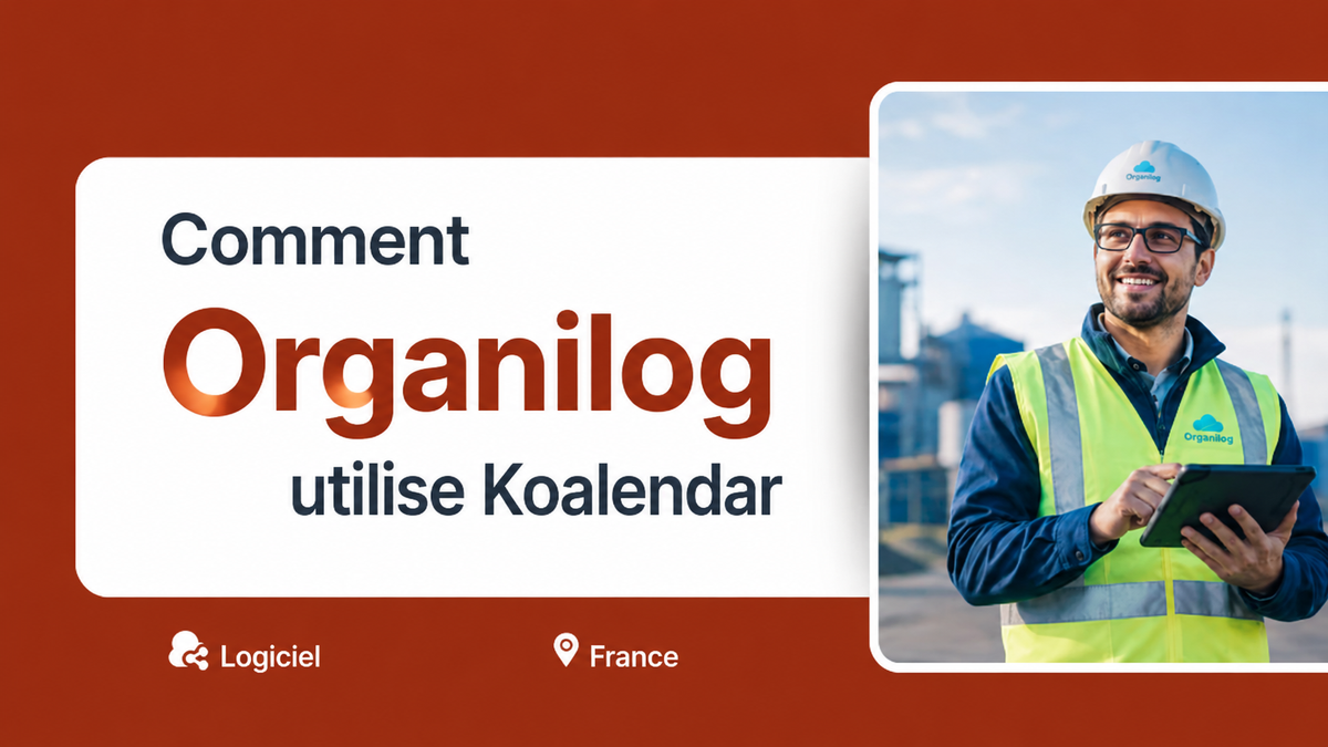 Témoignage client d’Organilog montrant comment l’équipe utilise Koalendar pour planifier les activités de son service de réussite client